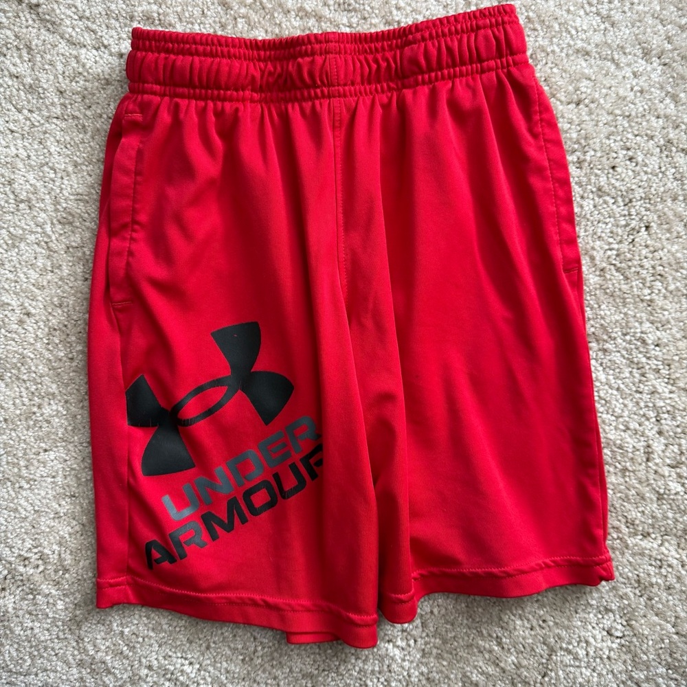 Under Armour Boys Red Shorts